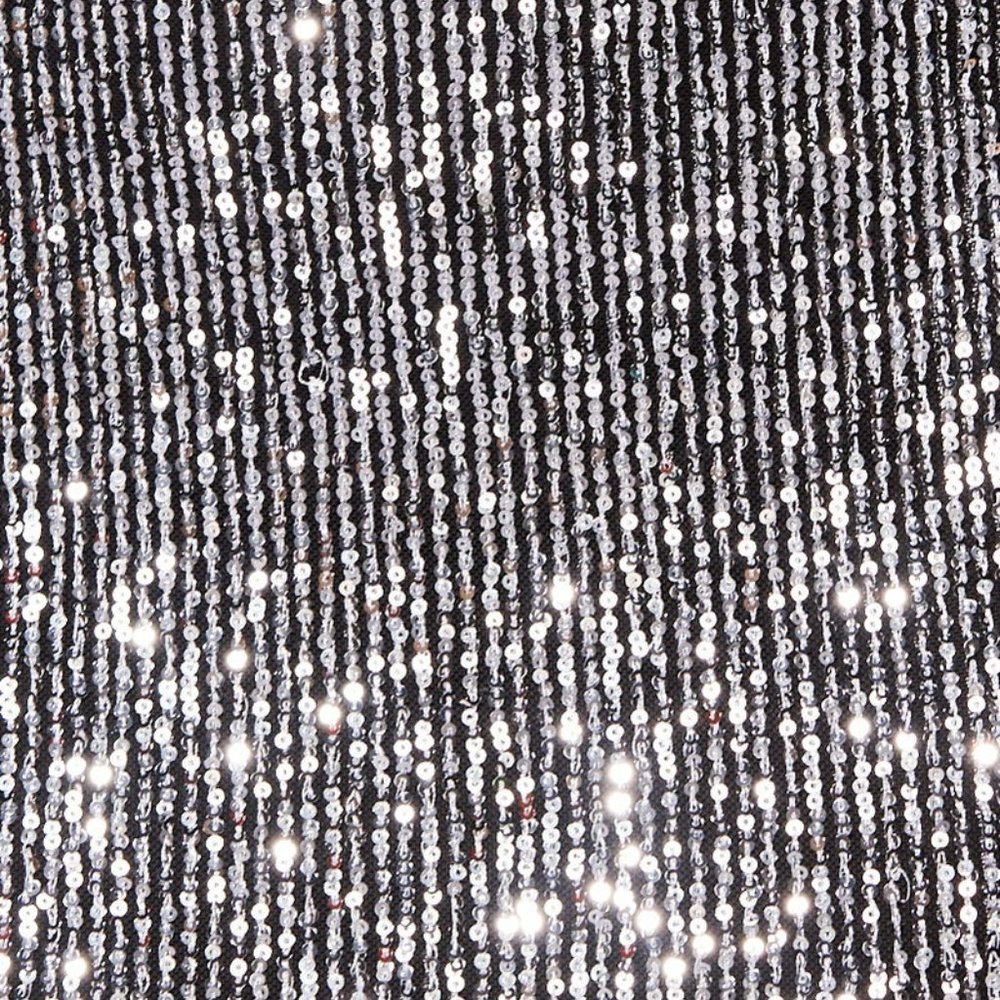 Silver Sequins Sleeveless Cowl Neck Backless Open Back Bodycon Mini Dress - Picture 10 of 11